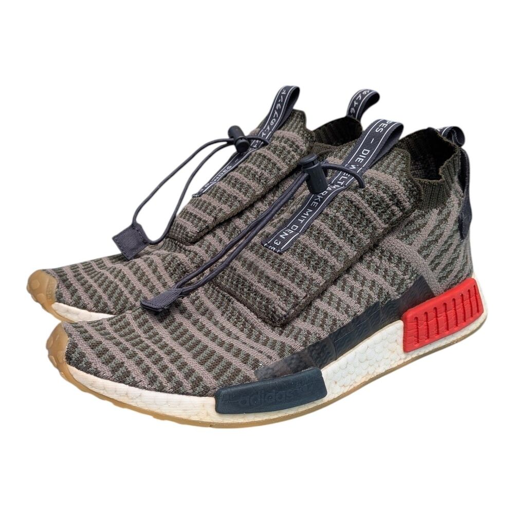 Adidas NMD_TS1 PK Night Cargo Men's Shoes Primeknit Boost Green Size 12 Sneaker